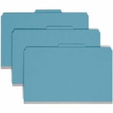 Classification Folders, 2"Exp, 2/5 Tab, 2 Div, Legal, 10/BX, BE