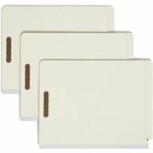 Classification Folders, Ltr, Recycled, 2 Div, 10/BX, GY Green