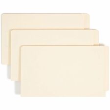 Fastener Folder, End Tab, Straight Cut, Ltr, 50/BX, Manila