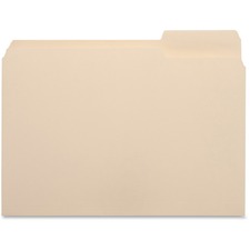 File Folder, 1/3 Cut Right Tab, 1-Ply, 3/4" Exp., Ltr, 100/BX, MLA