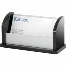 Business Card Holder, Aluminum, Black Acrylic