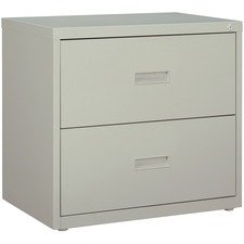 Lateral File, 2-Drawer, 30"x18-5/8"x28-1/8", Light Gray