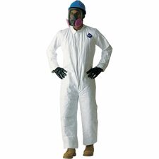 Coveralls, Non-Woven, Zipper, Large, 25/CT, White