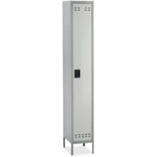 Single Tier Locker, One-Wide w/Legs, 12"x18"x78", Gray