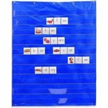 Pocket Chart, 10 Pockets, 33.5 x 42, Blue