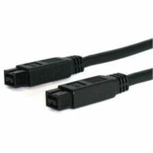 Data Cable, FireWire, 9Pin/9Pin, M/M, 800Mbps, 6', Black