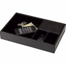 Valet Tray, Crocodile, 12-1/10"x8-1/10"x2-1/10", BK