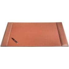 Desk Pad, w/ Side-Rail, 20"Wx34"Lx1/2"H, Rustic Brown