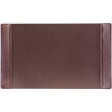 Desk Pad, w/ Side-Rail, 20"Wx34"Lx1/2"H, Chocolate Brown