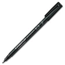 Fiber Tip Pen, Permanent, Fine Point, 10/BX, Black Ink