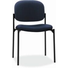 Armless Guest Chair, 21-1/4"x21"x32-3/4", Navy