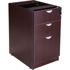 Pedestal, Full, Box/Box/File, 16"Wx22"Dx28-1/2"H, Mahogany