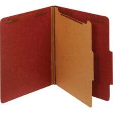 Classification Fldrs, 25pt, 1-3/4 Exp, 1-Div, Ltr, 10/BX, RD