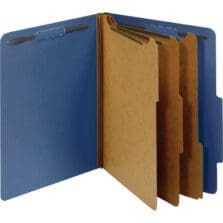 Classification Fldrs, 25pt, 3-Div, Ltr, 3-1/2 Exp, 10/BX, DBE