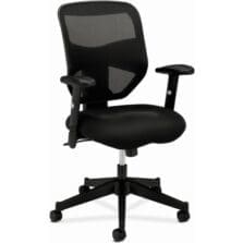 Vl531 Mesh High-Back Task Chair With Adjustable Arms, Supports Up To 250 Lb, 18" To 22" Seat Height, Black