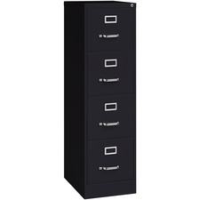 Vertical File, 22" Deep, 4-Dwr, Letter, 15"x22"x52", BK