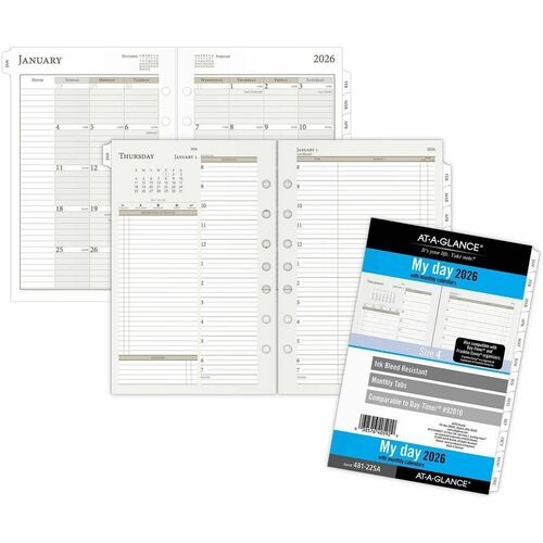 Refill, Undated, 7HP, Daily, 12 Mths, Jan-Dec, 5-1/2"x8"-1/2", WE