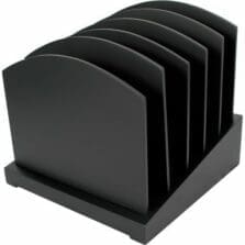 Incline File, 6 Divider, 9-1/2"x9-1/2"x9-1/2", Midnight BK