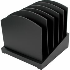Incline File, 6 Divider, 9-1/2"x9-1/2"x9-1/2", Midnight BK