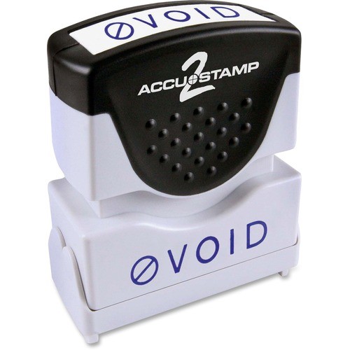 Pre-Inked Shutter Stamp, Blue, VOID, 1.63 x 0.5