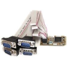 Mini PCI Express - 4 x DB-9 RS-232 - Serial - Full-length Plug-in Card - TAA Compliant