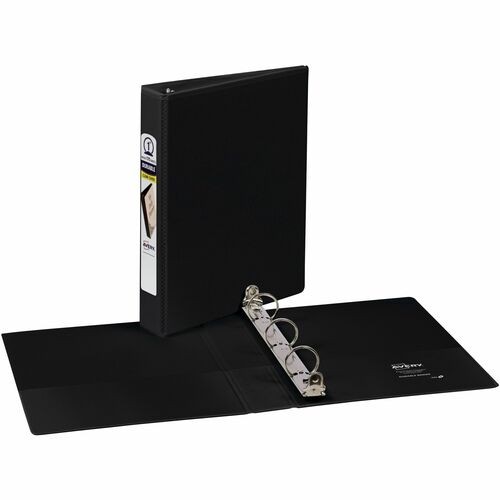 MINI SIZE DURABLE VIEW BINDER WITH ROUND RINGS, 3 RINGS, 1" CAPACITY, 8.5 X 5.5, BLACK