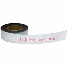 Magnetic Labeling Tape, 2"x50' Roll, White