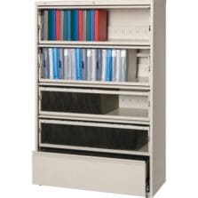 Lateral File, RCD, 5-Drawer, 42"x18-5/8"x68-3/4", Putty