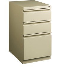 Pedestal File, B/B/F, Mobile, 15"x19-7/8"x27-3/4", Putty