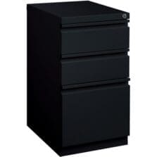 Pedestal File, B/B/F, Mobile, 15"x19-7/8"x27-3/4", Black