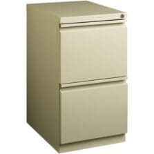 Pedestal File, F/F, Mobile, 15"x19-7/8"x27-3/4", Putty