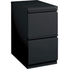 Pedestal File, F/F, Mobile, 15"x19-7/8"x27-3/4", Black