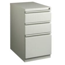Pedestal File, B/B/F, Mobile, 15"x22-7/8"x27-3/4", LGY