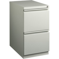 Pedestal File, F/F, Mobile, 15"x22-7/8"x27-3/4", Light Gray