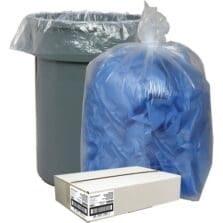 Trash Can Liners, Rcycld, 55 Gal, 1.5mil, 38"x58", 100/CT, CL