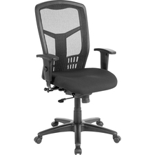 High-Back Chair, Exec, Swivel, 28-1/2"x28-1/2"x45", Black