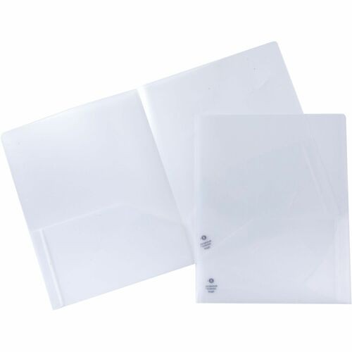 Portfolio, 2-Pocket, 60 Sht Cap, 8-1/2"x11", 5/PK, Clear
