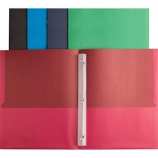 2-Pocket Folders, 100 Sh Cap, Ltr, 9-1/2"x11", 25/BX, AST