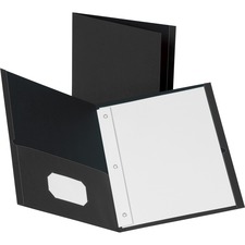 2-Pocket Folders, 100 Sh Cap, Ltr, 9-1/2"x11", 25/BX, BK