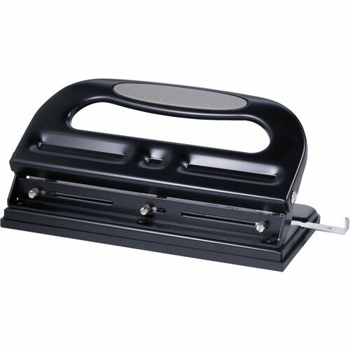 3-Hole Punch, Heavy-Duty, Adjustable, 9/32", 40 Sht Cap, BK