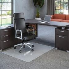 Chairmat, Heavy-duty, f/Carpet, Studded, Rectangle, 45"x53", CL