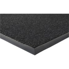 Wiper/Scraper Indoor Floor Mat, 4"x6", Charcoal Black