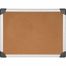 Cork Board, 8'x4', Aluminum, Silver/Brown