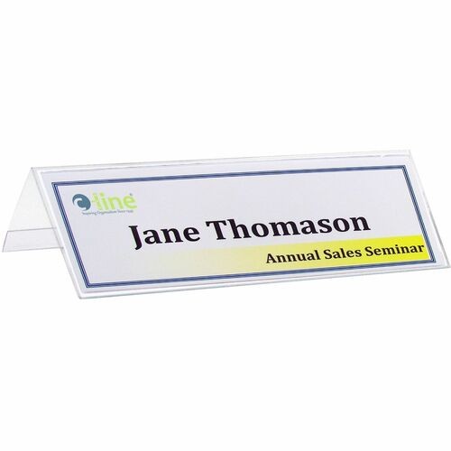 Name Tents w/Holder, Inkjet/Laser, Plastic, 8-1/2"x11", 25/BX, CL