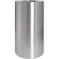 Waste Receptacle, Weather-resistant, 35 Gal, 18"x34", Aluminum
