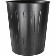 Wastebasket, Fire-Safe, Metal, 6 Gal, 13"Diax14"H, Black