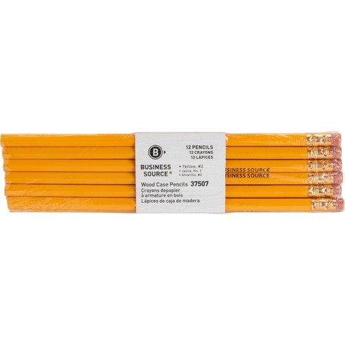Woodcase Pencils, No. 2, 12/pk, Yellow