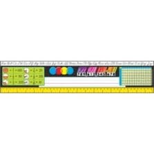 Name Plate, Gr 3-5, w/Facts, Alphabet, 18"x3-3/4", 36/PK, Multi