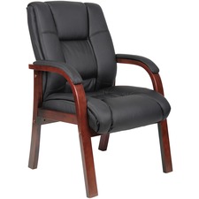 Chair, Guest, Mid Back, 26"Wx23"Dx39"H, Black