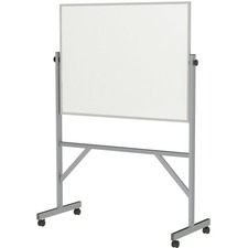 Whiteboard, Nonmagnetic, Horizontal, Reversible, 4'x3', WE